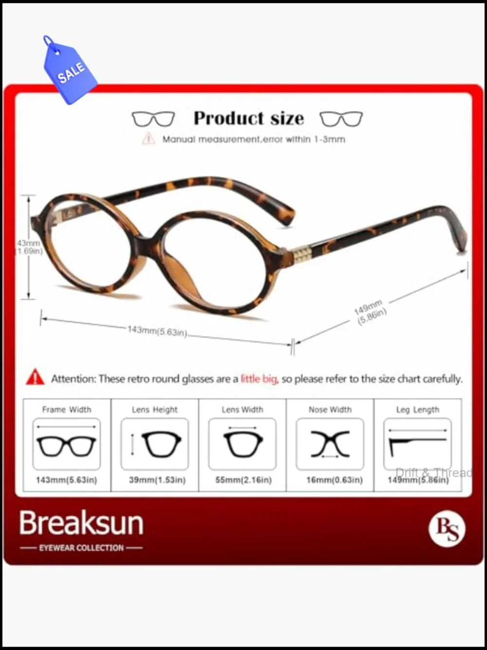 Retro Round Tortoise Frame Blue Light Blocking Glasses Women Men